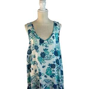 Torrid Floral Paisley Sheer Chiffon Tank Hi-Lo Top Plus Size 2X